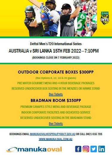 Outdoor box and Bradman room offer - click to view PDF