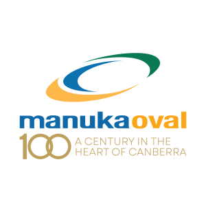 Manuka Oval Centenary logo